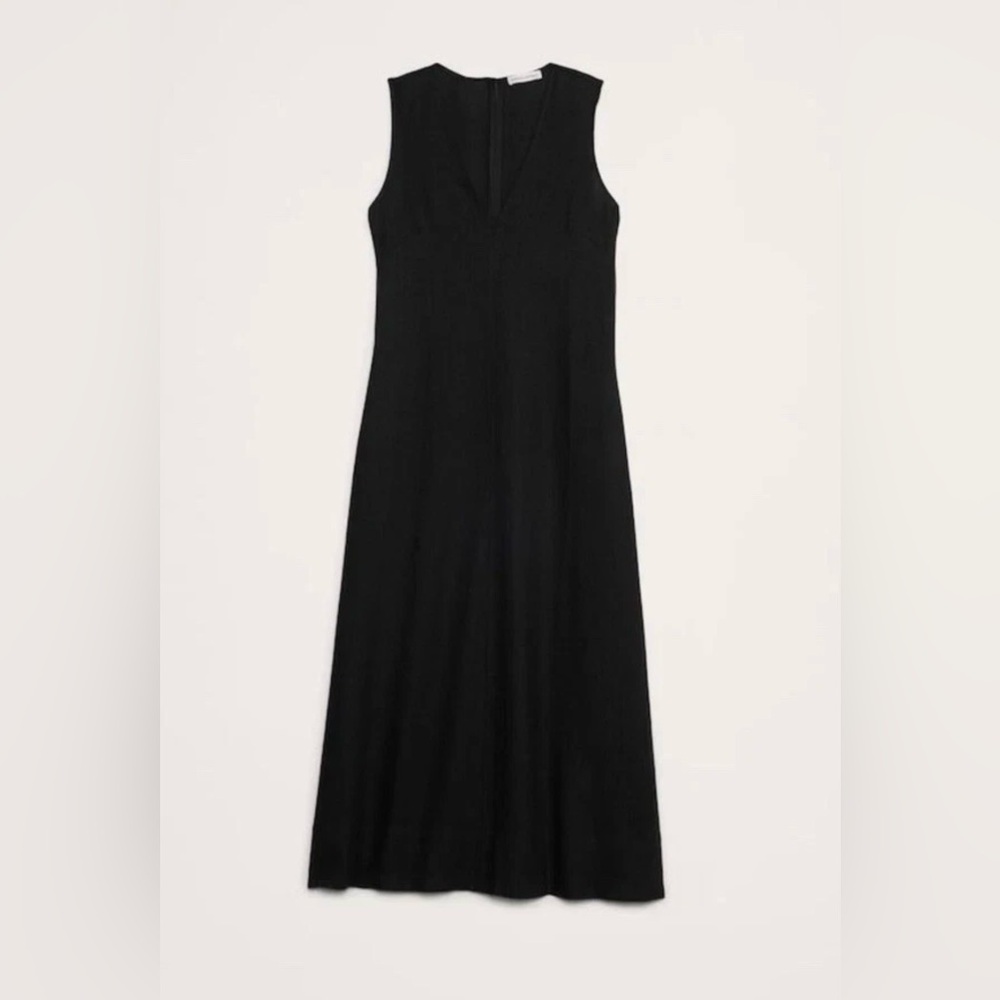 BANANA REPUBLIC Linen V-Neck Maxi Dress NWT - M - Picture 4 of 16